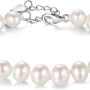 VIKI LYNN AAA 7-8mm Freshwater Cultured Pearl Bracelets for Women Adjustable Chain 7 inch