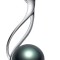 VIKI LYNN Tahitian Black Pearl Necklace for Women 9-10mm Off-Round Tahitian Cultured Black Pearl Pendant with 925 Sterling Silver Chain(Style: classic style)