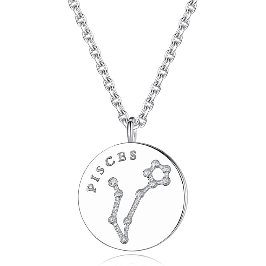 VIKI LYNN Zodiac Necklace 925 Sterling Silver Constellation Jewelry for Women Style: Pisces ( aquarius - Capricorn) VIKI LYNN Zodiac Necklace 925 Sterling Silver Constellation Jewelry for Women Style: Pisces ( aquarius - Capricorn)