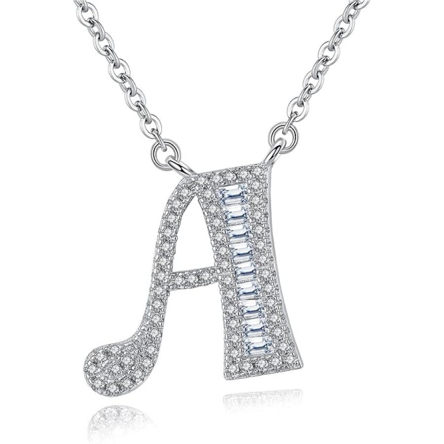 VIKI LYNN 925 Sterling Silver Initial Necklace Cubic Zirconia Letter Jewelry for Women (Letter A-Z) VIKI LYNN 925 Sterling Silver Initial Necklace Cubic Zirconia Letter Jewelry for Women (Letter A-Z)