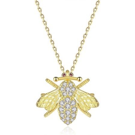 VIKI LYNN Hornet Bee Pendant Necklace for Women Copper Alloy 18K Gold Plated Honeybee Jewelry