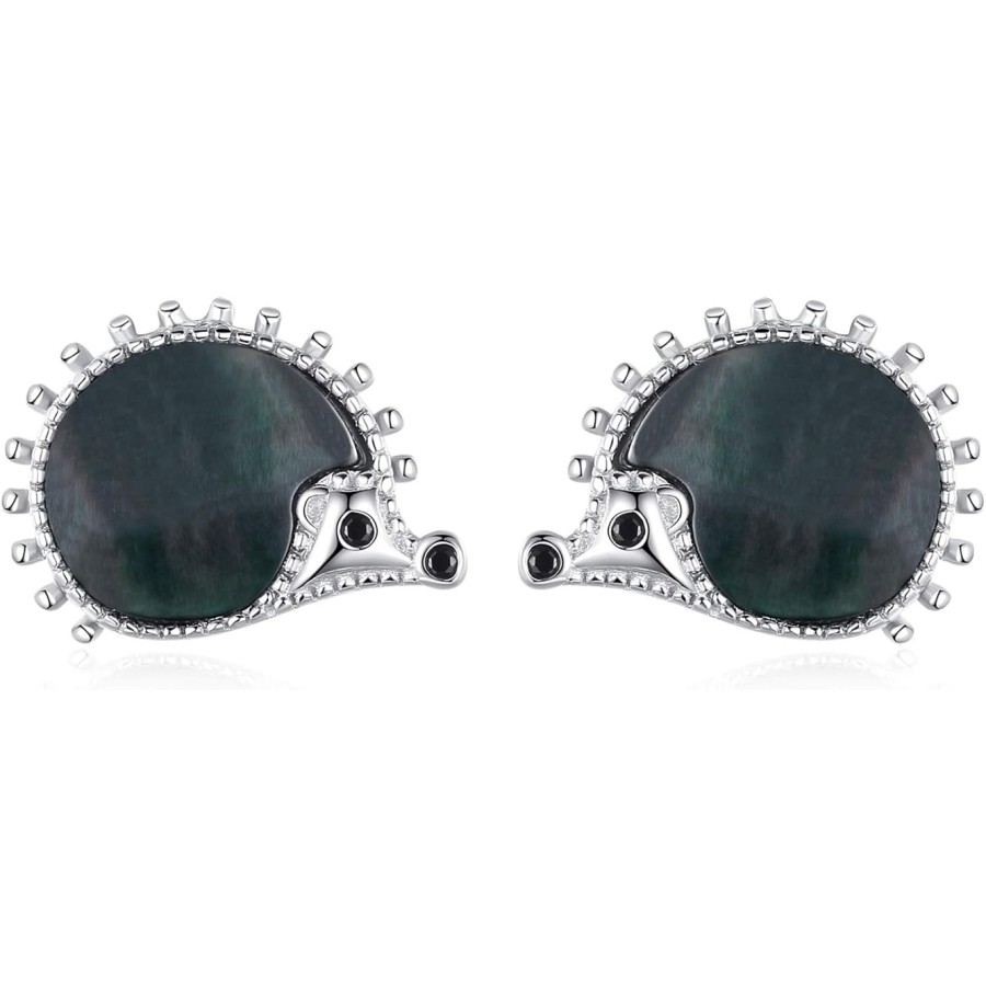 VIKI LYNN Cute Hedgehog Stud Earrings for Women 925 Sterling Silver Animal Earrings Jewelry VIKI LYNN Cute Hedgehog Stud Earrings for Women 925 Sterling Silver Animal Earrings Jewelry
