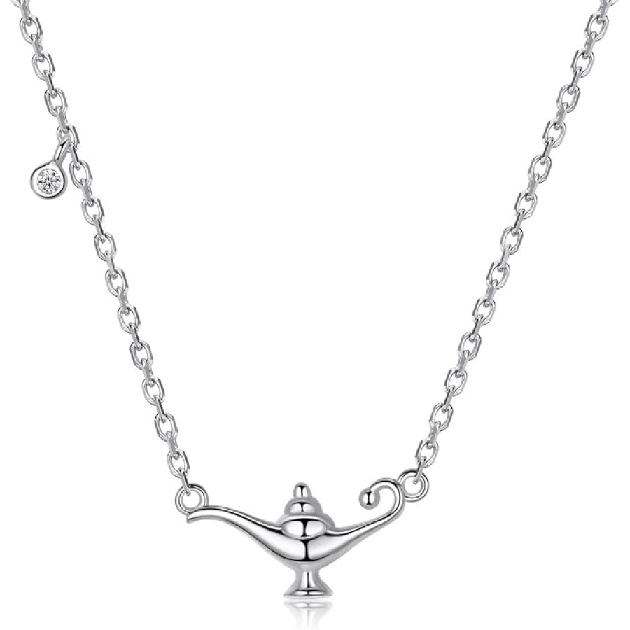 VIKI LYNN Sterling Silver Genie Lamp Pendant Necklace Magic Lamp Jewelry for Women VIKI LYNN Sterling Silver Genie Lamp Pendant Necklace Magic Lamp Jewelry for Women