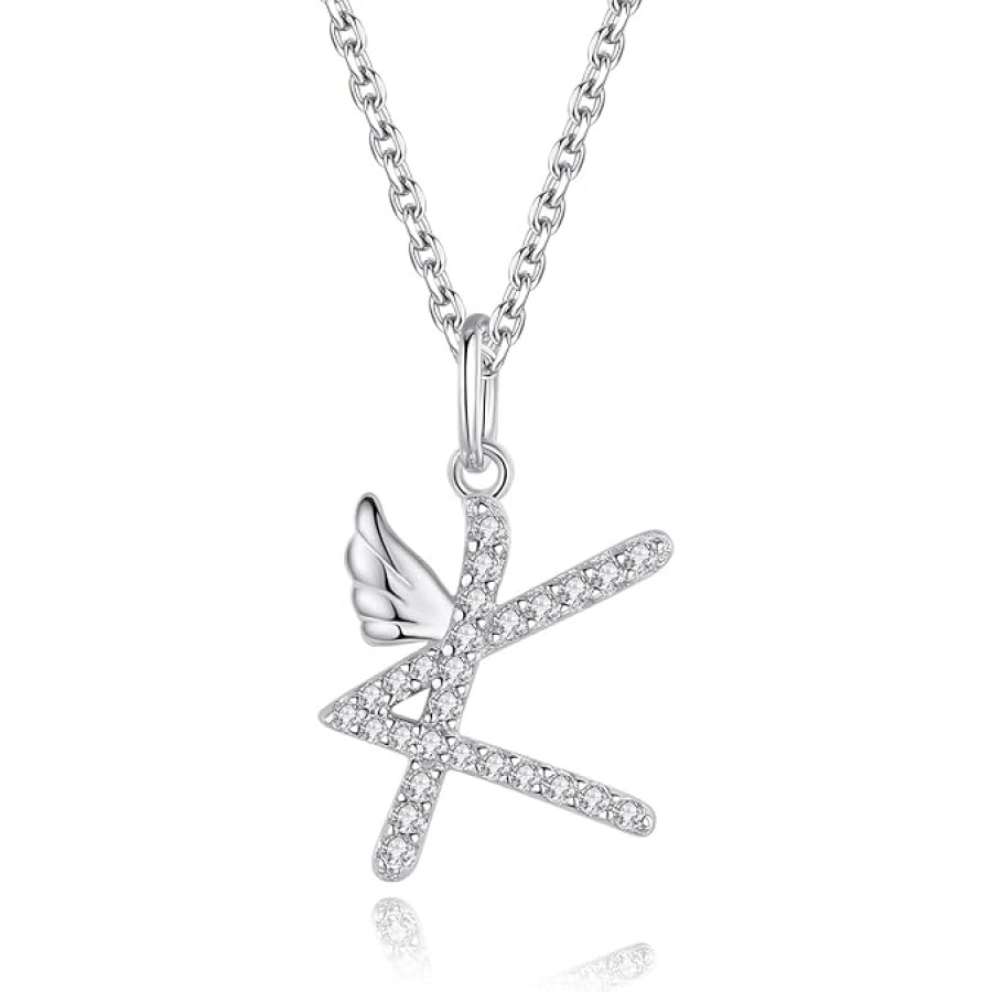 VIKI LYNN Initial Letter Pendant Necklace Cubic Zirconia 26 Capital Personlized Necklace Jewelry for Wome VIKI LYNN Initial Letter Pendant Necklace Cubic Zirconia 26 Capital Personlized Necklace Jewelry for Wome