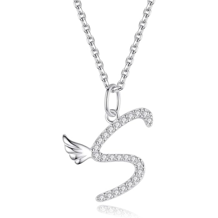 VIKI LYNN Initial Letter Pendant Necklace Cubic Zirconia 26 Capital Personlized Necklace Jewelry for Wome VIKI LYNN Initial Letter Pendant Necklace Cubic Zirconia 26 Capital Personlized Necklace Jewelry for Wome
