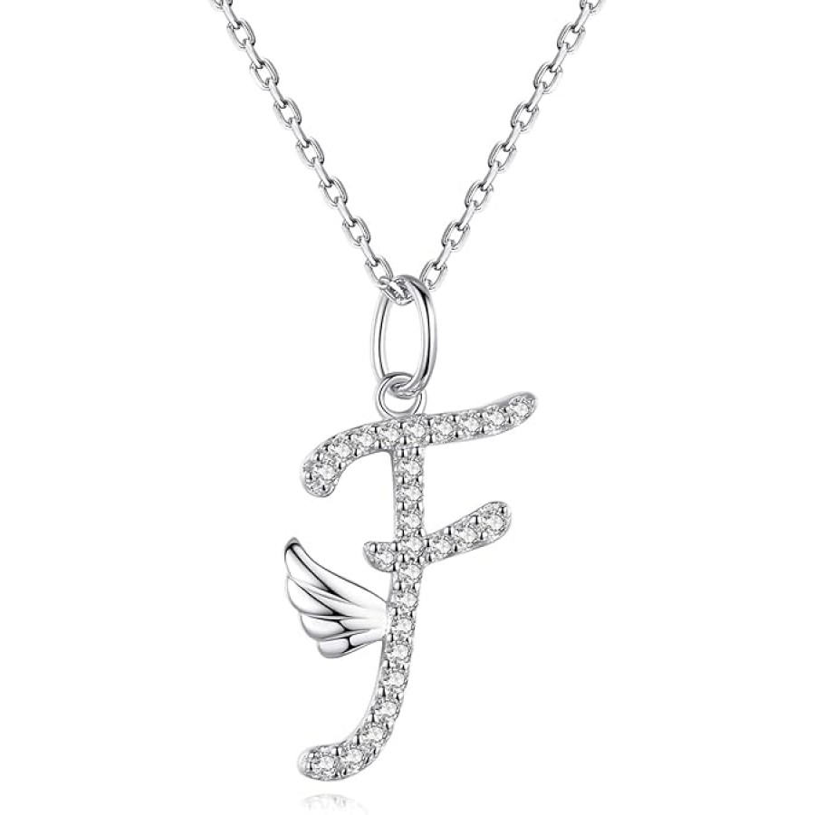 VIKI LYNN Initial Letter Pendant Necklace Cubic Zirconia 26 Capital Personlized Necklace Jewelry for Wome VIKI LYNN Initial Letter Pendant Necklace Cubic Zirconia 26 Capital Personlized Necklace Jewelry for Wome
