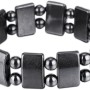 VIKI LYNN Set Of 2 Men's Hematite Metal Magnetic Therapy Bracelets S27-St2