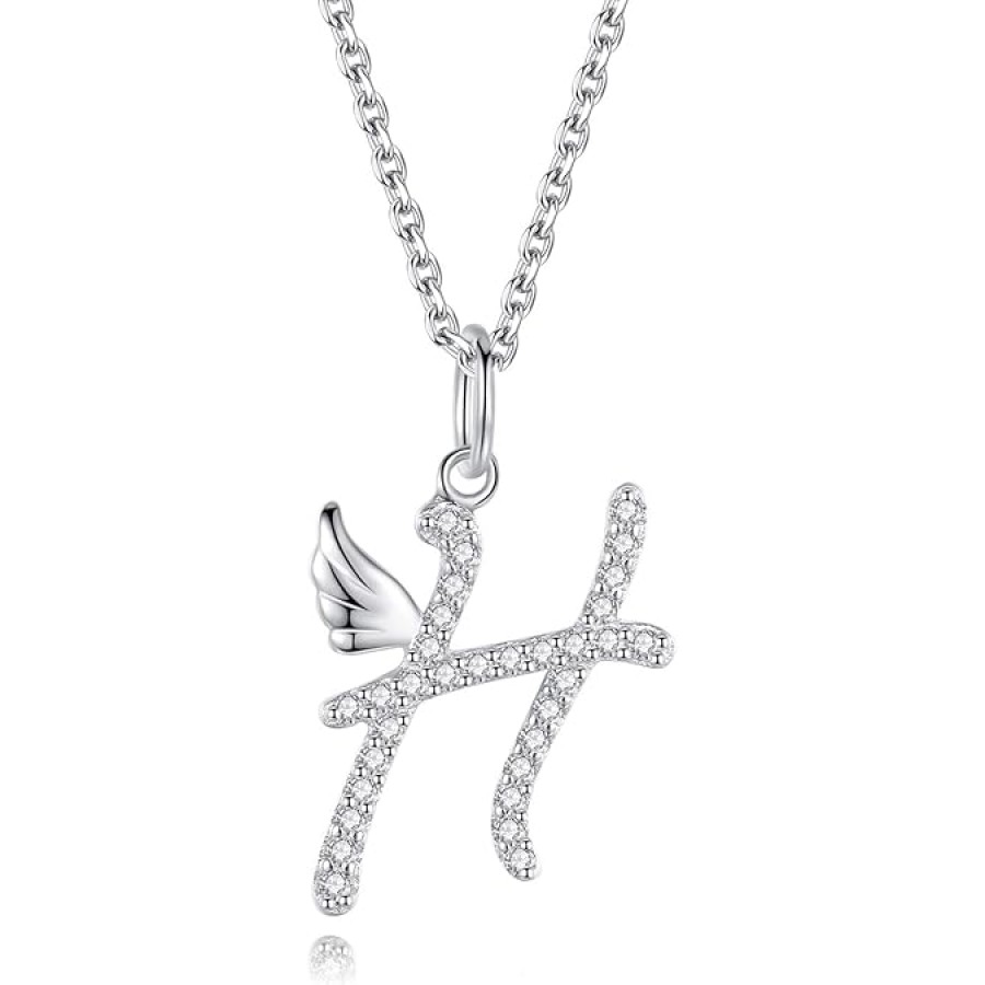 VIKI LYNN Initial Letter Pendant Necklace Cubic Zirconia 26 Capital Personlized Necklace Jewelry for Wome VIKI LYNN Initial Letter Pendant Necklace Cubic Zirconia 26 Capital Personlized Necklace Jewelry for Wome