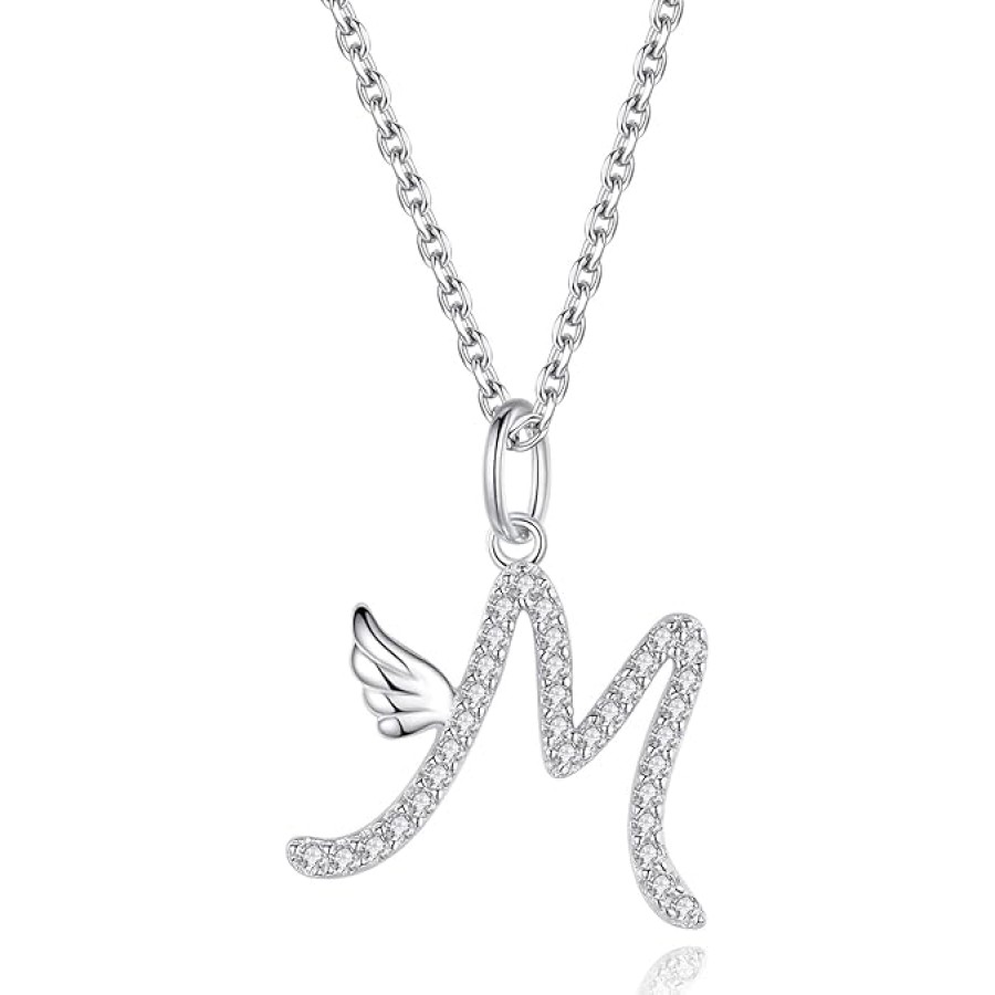 VIKI LYNN Initial Letter Pendant Necklace Cubic Zirconia 26 Capital Personlized Necklace Jewelry for Wome VIKI LYNN Initial Letter Pendant Necklace Cubic Zirconia 26 Capital Personlized Necklace Jewelry for Wome