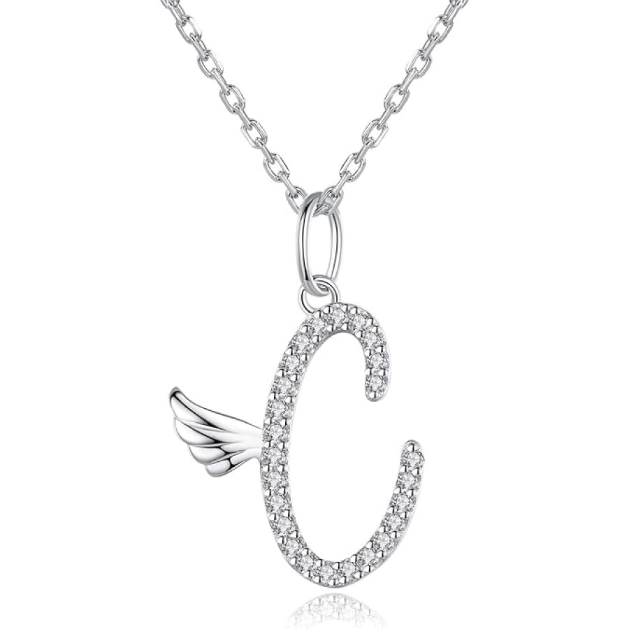 VIKI LYNN Initial Letter Pendant Necklace Cubic Zirconia 26 Capital Personlized Necklace Jewelry for Wome VIKI LYNN Initial Letter Pendant Necklace Cubic Zirconia 26 Capital Personlized Necklace Jewelry for Wome