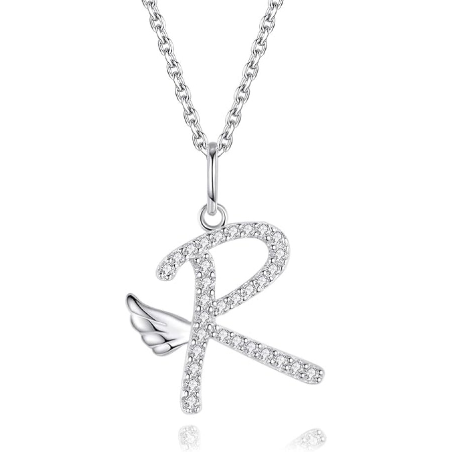 VIKI LYNN Initial Letter Pendant Necklace Cubic Zirconia 26 Capital Personlized Necklace Jewelry for Wome VIKI LYNN Initial Letter Pendant Necklace Cubic Zirconia 26 Capital Personlized Necklace Jewelry for Wome
