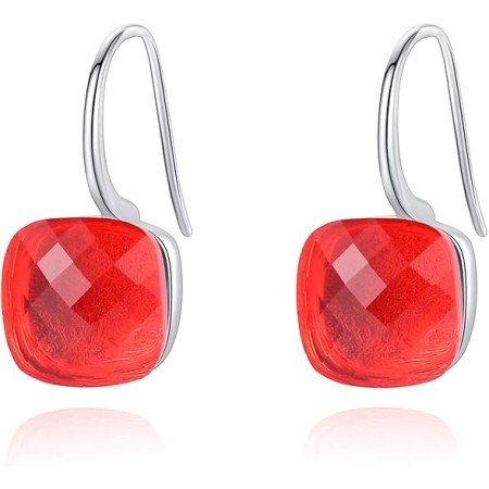 VIKI LYNN Crystal Glass Earrings and Ring Set for Women Candy Color Glass Stone Jewelry Set