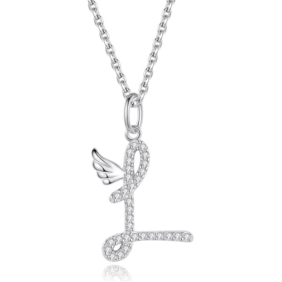 VIKI LYNN Initial Letter Pendant Necklace Cubic Zirconia 26 Capital Personlized Necklace Jewelry for Wome VIKI LYNN Initial Letter Pendant Necklace Cubic Zirconia 26 Capital Personlized Necklace Jewelry for Wome