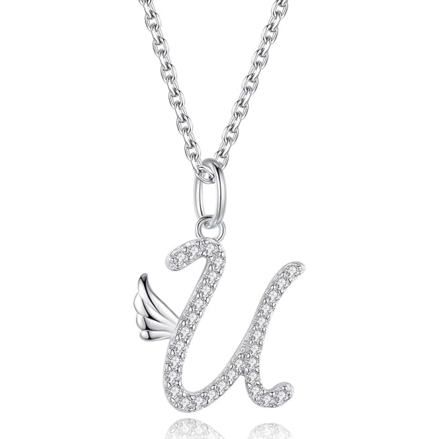 VIKI LYNN Initial Letter Pendant Necklace Cubic Zirconia 26 Capital Personlized Necklace Jewelry for Wome VIKI LYNN Initial Letter Pendant Necklace Cubic Zirconia 26 Capital Personlized Necklace Jewelry for Wome