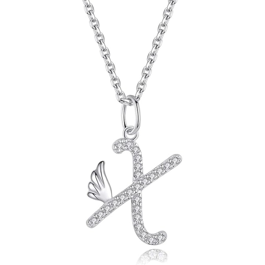 VIKI LYNN Initial Letter Pendant Necklace Cubic Zirconia 26 Capital Personlized Necklace Jewelry for Wome VIKI LYNN Initial Letter Pendant Necklace Cubic Zirconia 26 Capital Personlized Necklace Jewelry for Wome