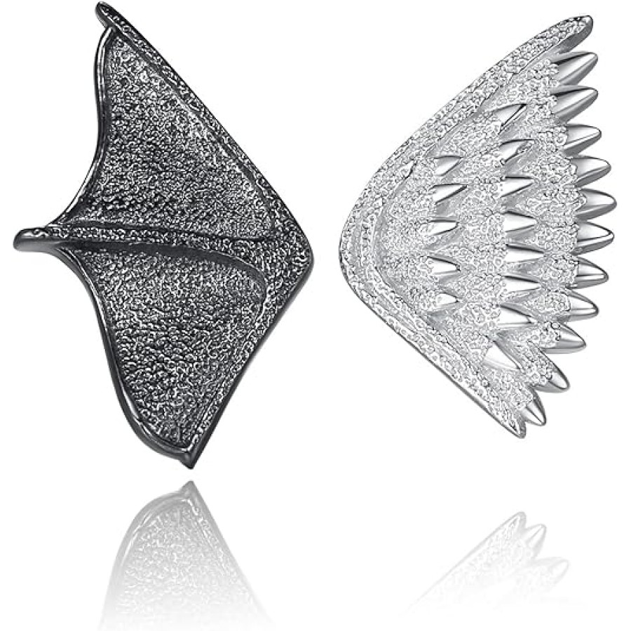 VIKI LYNN 925 Sterling Silver Asymmetric Angle Wing Stud Earrings for Women VIKI LYNN 925 Sterling Silver Asymmetric Angle Wing Stud Earrings for Women