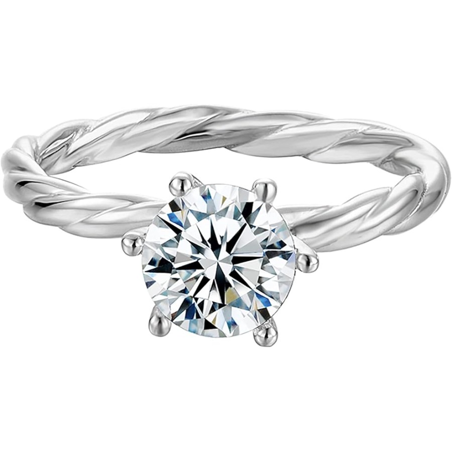 VIKI LYNN 1ct Solitaire Moissanite Engagement Ring 925 Sterling Silver Wrap Vines Cirrus Band Ring for Women VIKI LYNN 1ct Solitaire Moissanite Engagement Ring 925 Sterling Silver Wrap Vines Cirrus Band Ring for Women